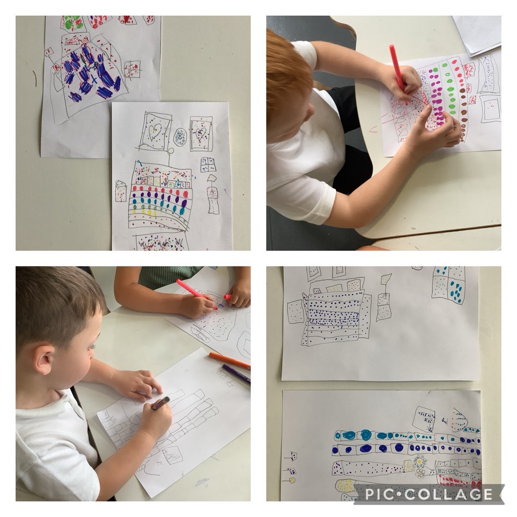 Inspired by Kerry Andrew 'No Place Like' and Yayoi Kusama 's artwork, Team Opal have created dotty artwork of a room in their home! <a href="/TeamManorGreen/">Manor Green Primary #ReadyRespectfulSafe</a> #ArtsWeek