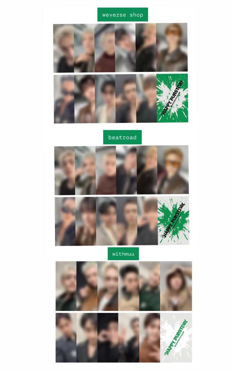 seventeen happy burstday ld r2 go

     ⤷ wv 390₺
     ⤷ br 330₺
     ⤷ wm 345₺

• ödeme için süre veriyorum
• çoklu öncelikli
• ilk set secured 

wv: sc(x2) js jn hs wz dk t8 sk vn(x2)✅
br: js jn hs wz dk t8 sk vn(x2)✅
wm: sc js jn hs wz dk t8 sk vn(x2) dn✅