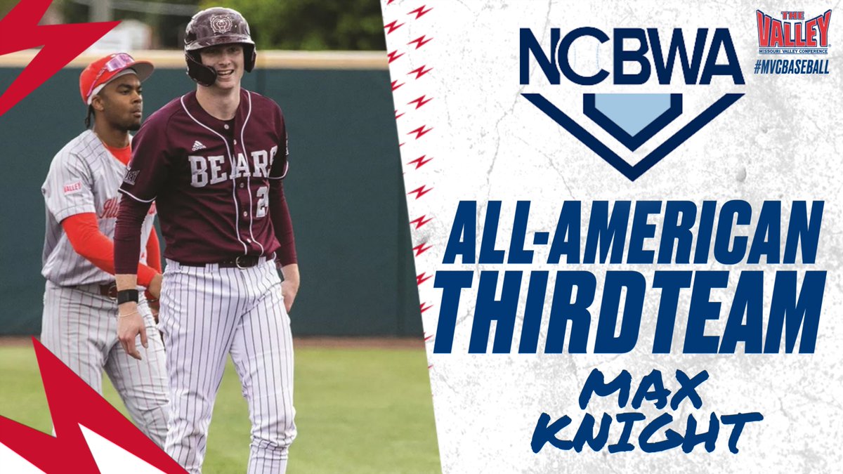 Missouri State’s Max Knight was named a Third Team All-American by the National Collegiate Baseball Writers Association (<a href="/NCBWA/">NCBWA</a>)‼️

More➡️bit.ly/45qT9rX

#MVCBaseball