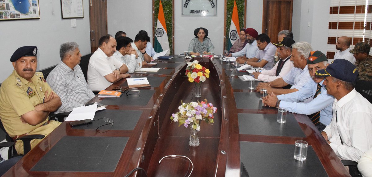 DC Udhampur (@udhadm) on Twitter photo DC Udhampur, Ms. Saloni Rai chaired the annual Zila Sainik Welfare Board meet to review functioning and welfare schemes for ex-servicemen, war widows & dependents. She directed prompt action on pending issues, reaffirming full support from District Administration.
<a href="/diprjk/">Information & PR, J&K</a> DC Udhampur, Ms. Saloni Rai chaired the annual Zila Sainik Welfare Board meet to review functioning and welfare schemes for ex-servicemen, war widows & dependents. She directed prompt action on pending issues, reaffirming full support from District Administration.
<a href="/diprjk/">Information & PR, J&K</a>