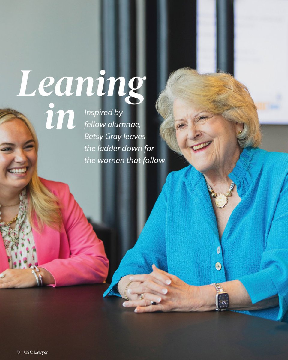 RobinsonGraySC's tweet image. We're so excited to see founding member Betsy Gray on the cover of @UofSCLaw's USC Lawyer Magazine!

Thank you to the USC Lawyer editorial team for shining a light on Betsy’s remarkable career and contributions.