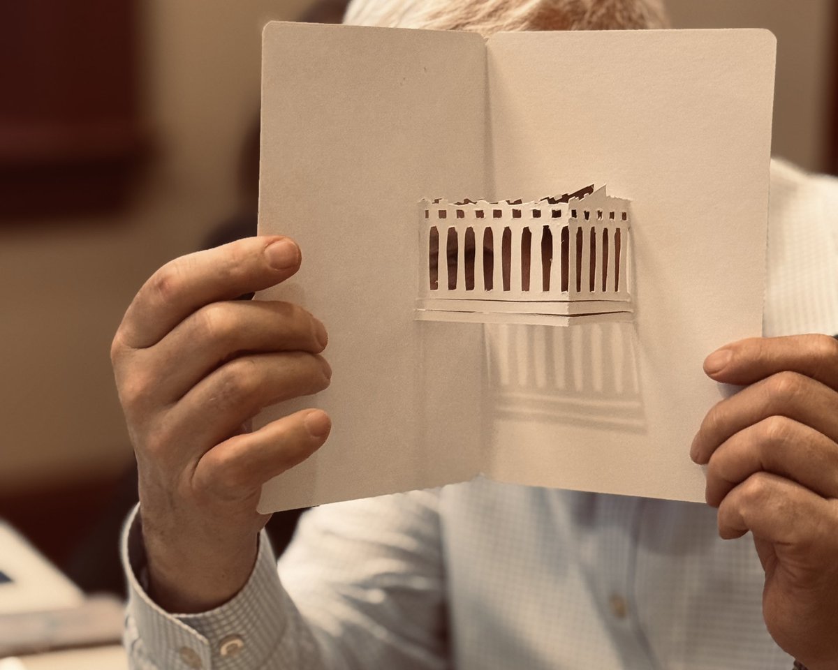 MandiraSareen's tweet image. #Hacked the Parthenon—in paper! At #PaperArchitecture Hack @HillCenterDC by @vivasthu. Explored Doric temples design, proportions &amp;amp; history through pop-up models. Grateful for the inspiring mix: DCOP&amp;amp;ED, @artomatic, nonprofit multifamily developers, lawyers &amp;amp; interns #DCevents