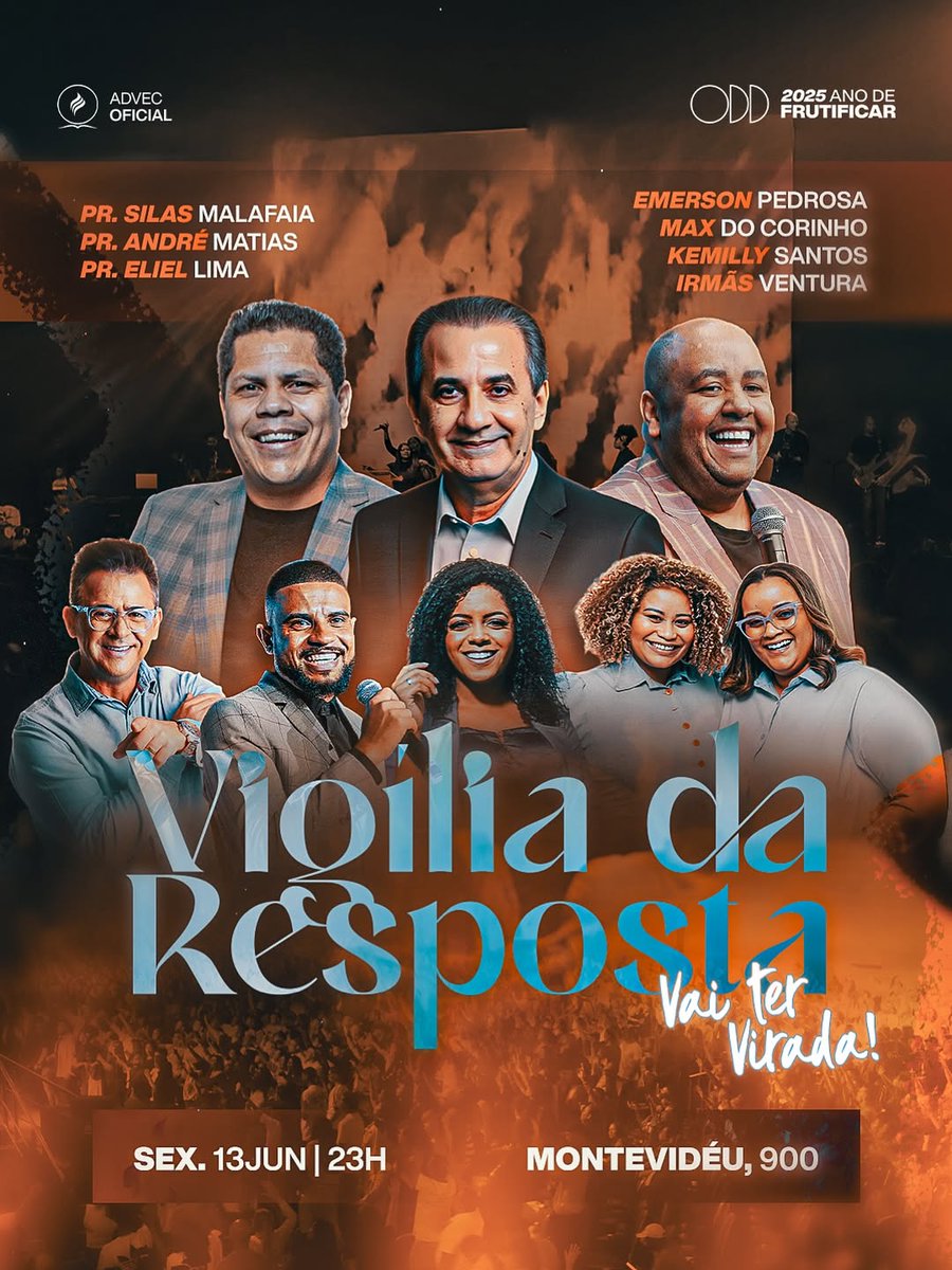 Povo abençoado do Rio de Janeiro, amanhã, dia 13, tem Vigília da Resposta na <a href="/advecoficial/">ADVEC</a>, a partir das 23h. Uma noite de adoração, louvor, palavra e poder de Deus. Participe e convide sua família e seus amigos!

Endereço: Rua Montevidéu, 900, Penha (RJ)