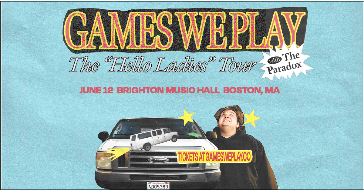 Brighton Music Hall presented by Citizens (@brighton_music) on Twitter photo TONIGHT π <a href="/gamesweplayfl/">GAMES WE PLAY</a>, The Paradox
π: bit.ly/43Alv1s
πͺ: 7PM
πΆ: 8PM
All ages TONIGHT π <a href="/gamesweplayfl/">GAMES WE PLAY</a>, The Paradox
π: bit.ly/43Alv1s
πͺ: 7PM
πΆ: 8PM
All ages