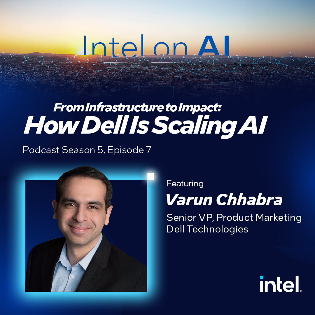 Intel Business (@intelbusiness) on Twitter photo Is your AI infrastructure ready to scale?
Discover how <a href="/DellTech/">Dell Technologies</a> SVP <a href="/broomio/">Varun Chhabra</a> helped reshape their enterprise infrastructure to support Dell's AI ambitions in the latest episode of #IntelonAI.
Listen now!
Spotify: intel.ly/4kC6mme
YouTube: intel.ly/3HDuMx9 Is your AI infrastructure ready to scale?
Discover how <a href="/DellTech/">Dell Technologies</a> SVP <a href="/broomio/">Varun Chhabra</a> helped reshape their enterprise infrastructure to support Dell's AI ambitions in the latest episode of #IntelonAI.
Listen now!
Spotify: intel.ly/4kC6mme
YouTube: intel.ly/3HDuMx9