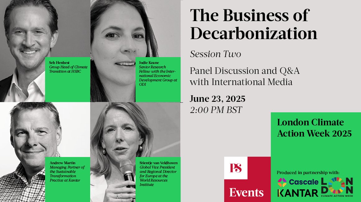 Project Syndicate (@prosyn) on Twitter photo Despite high-level commitments to achieve net-zero emissions by mid-century, decarbonization is still at an early stage in most countries. What can businesses do to accelerate the process?
Hear from our expert panel – <a href="/SebHenbest/">Seb Henbest</a> of <a href="/HSBC/">HSBC</a> and <a href="/ETC_energy/">Energy Transitions Commission</a>, <a href="/ODI_Global/">ODI Global | odi-global.bsky.social</a>’s Despite high-level commitments to achieve net-zero emissions by mid-century, decarbonization is still at an early stage in most countries. What can businesses do to accelerate the process?
Hear from our expert panel – <a href="/SebHenbest/">Seb Henbest</a> of <a href="/HSBC/">HSBC</a> and <a href="/ETC_energy/">Energy Transitions Commission</a>, <a href="/ODI_Global/">ODI Global | odi-global.bsky.social</a>’s