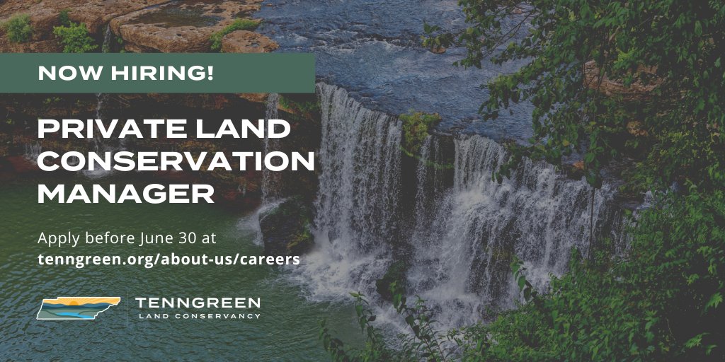 WE'RE #HIRING! TennGreen is looking for a Private Land Conservation Manager to forward TennGreen’s efforts to identify, negotiate, and complete conservation easements with private landowners. 

Details including salary, benefits, and how to apply here: heyor.ca/PMMS9r
