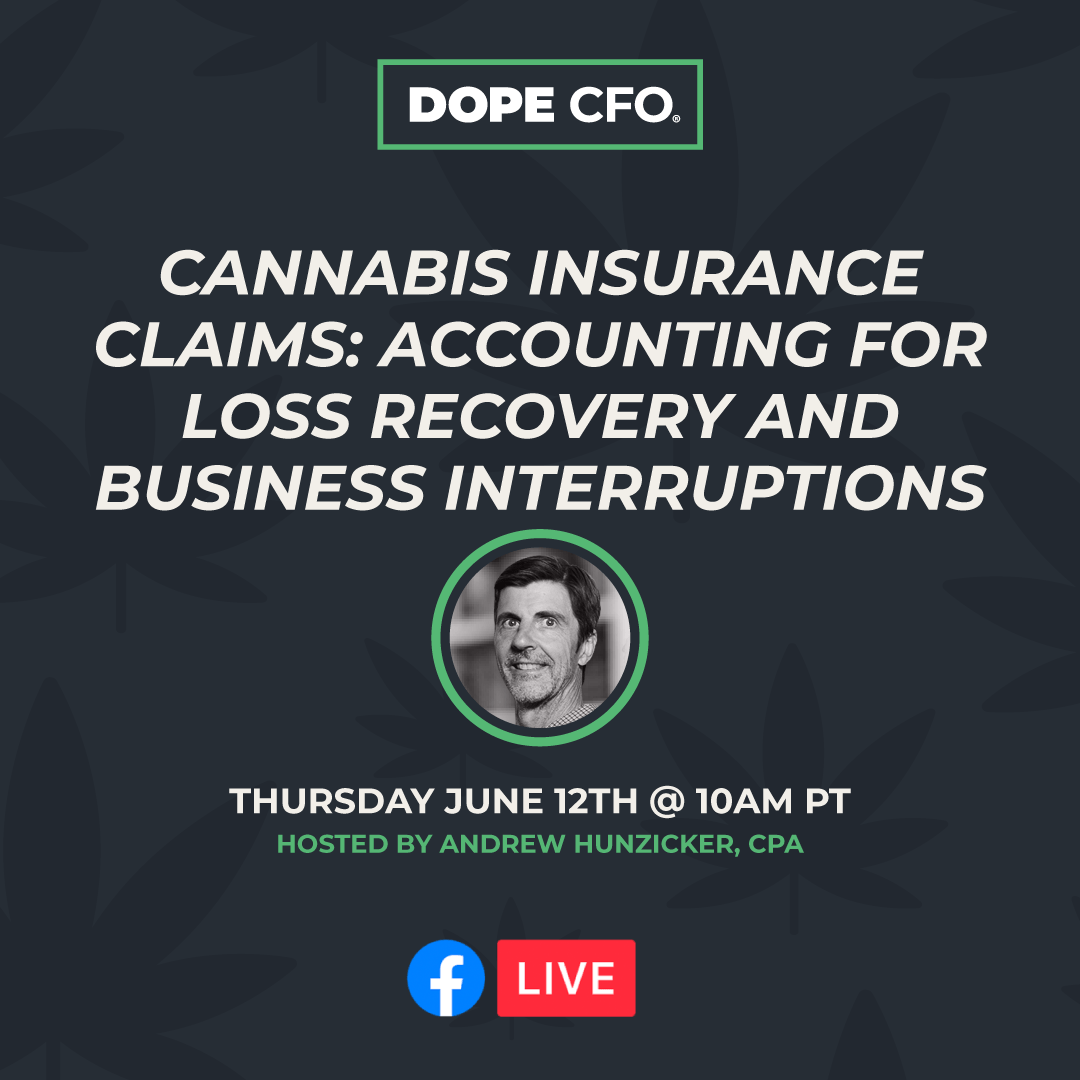⏳ LIVE in 1 HOUR!

Join Andrew Hunzicker, CPA at 10 AM PT for a quick training on Cannabis insurance claims—accounting, tax pitfalls, and docs you need.

Don’t miss it! hubs.ly/Q03r8fwv0

#CannabisInsurance #CPA #DOPECFO