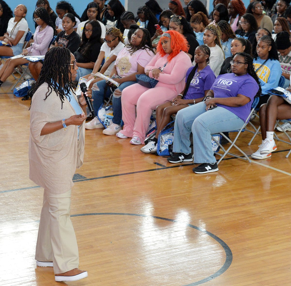 SouthernU_BR's tweet image. The first of several orientations to bring in our incoming freshmen! Welcome to the Bluff, Jags! 🐆🩵💛
#WeAreSouthern #HBCU