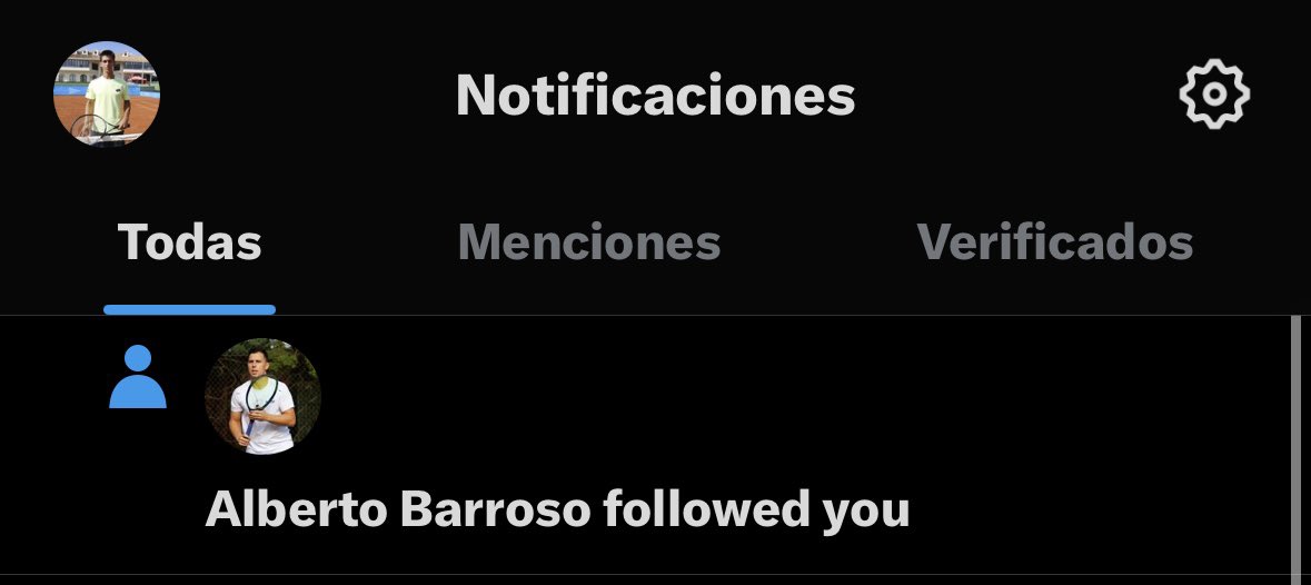 Que grande joder.
Mi primer seguidor, don <a href="/AlbertoBarr96/">Alberto Barroso</a> 
A por todas monstruo!!!🎾