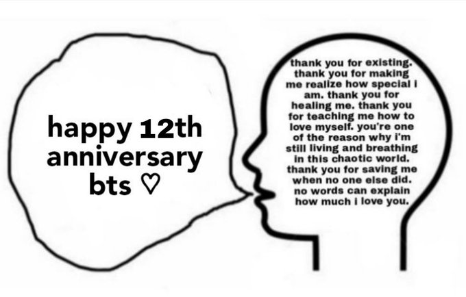happy 12th anniversary bts ♡