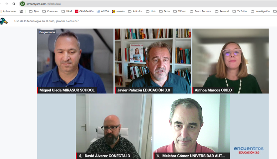 Melchor Gómez (@melchor) on Twitter photo Encuentro <a href="/educacion3_0/">EDUCACIÓN 3.0</a> sobre el uso de las Tecnologías en Educación con <a href="/balhisay/">David Álvarez</a> , <a href="/AinhoaMarcosEC/">Ainhoa Marcos</a> y <a href="/miguelujeda/">Miguel Ujeda Gálvez</a>, hoy en youtube.com/watch?v=0BLJTc… Encuentro <a href="/educacion3_0/">EDUCACIÓN 3.0</a> sobre el uso de las Tecnologías en Educación con <a href="/balhisay/">David Álvarez</a> , <a href="/AinhoaMarcosEC/">Ainhoa Marcos</a> y <a href="/miguelujeda/">Miguel Ujeda Gálvez</a>, hoy en youtube.com/watch?v=0BLJTc…