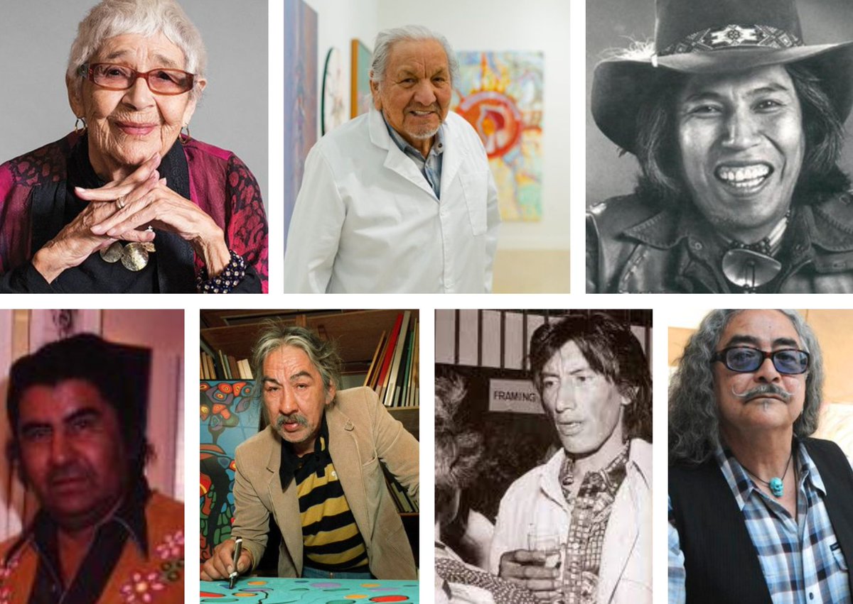 Many Canadians know of The Group Of Seven, but have you heard of the Indigenous Group of Seven?
Formally known as the Professional Native Indian Artists Incorporation, it formed in 1973, with seven Indigenous artists to promote Indigenous art.
These are the artists.

🧵1/9