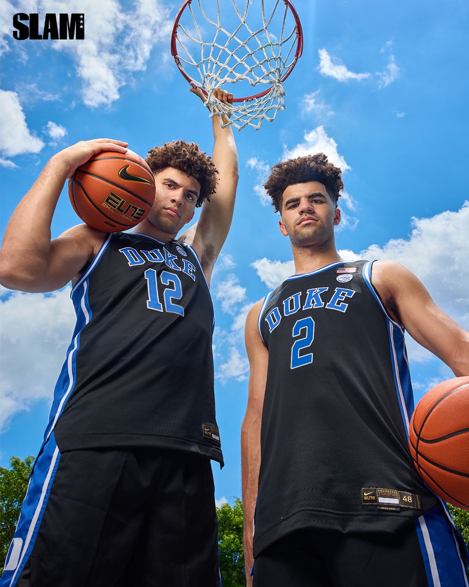 slam_university's tweet image. Cameron and Cayden Boozer aren't the first people in their family to play ball at Duke. Just like their famous pops Carlos, the Boozer twins are looking to bring a chip to Durham.
SLAMU 10, our latest digital cover, is here. slam.ly/blue-devils