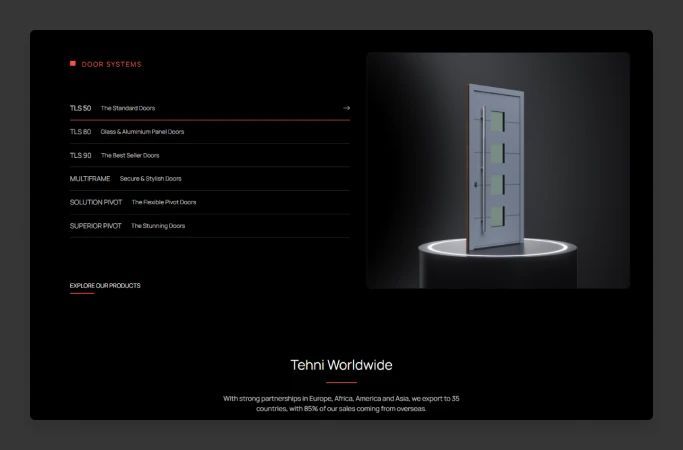 cid_graphics's tweet photo. 💻 Tehni Website Design

A modern site built to showcase Tehni’s doors and panels, combining modern visuals and navigation for a seamless user experience.

🌐 https://t.co/v1Qk7BSkOg
✉️ info@cidgraphics.com

#WebDesign #UIUX #WordPressDesign #AluminiumSolutions #CIDGraphics https://t.co/QofGCiJFai
