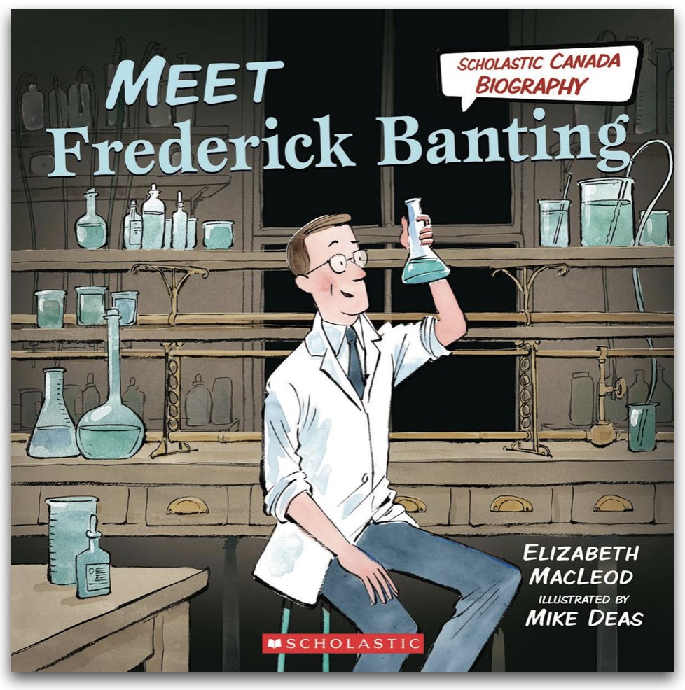 Helen Kubiw (@helenkubiw) on Twitter photo There's a new #ScholasticCanadaBiography from Elizabeth MacLeod and illus by Mike Deas, and this time it's MEET FREDERICK BANTING. This is a fabulous illustrated biography series for young people. I always learn so much! canlitforlittlecanadians.blogspot.com/2025/06/meet-f… There's a new #ScholasticCanadaBiography from Elizabeth MacLeod and illus by Mike Deas, and this time it's MEET FREDERICK BANTING. This is a fabulous illustrated biography series for young people. I always learn so much! canlitforlittlecanadians.blogspot.com/2025/06/meet-f…