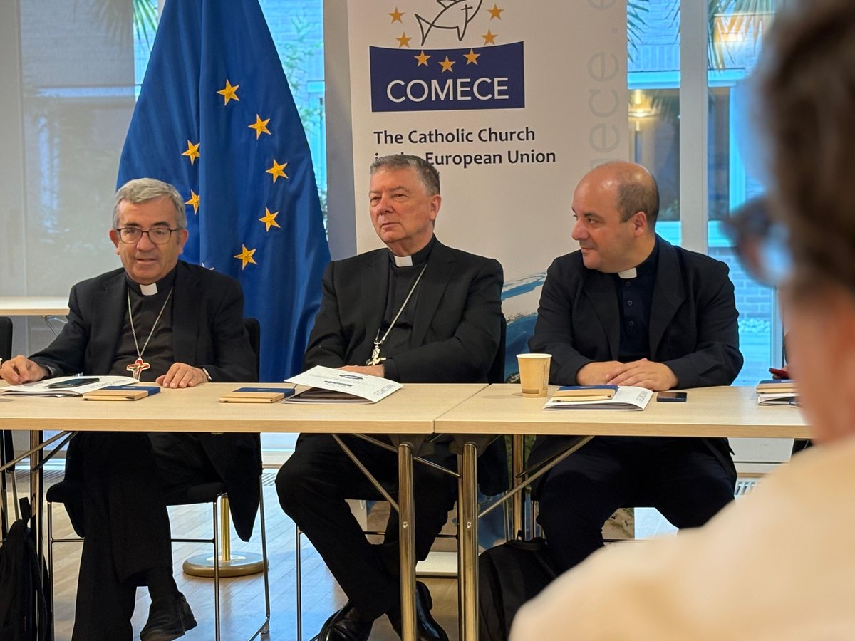 The Catholic Church in the EU (@comeceeu) on Twitter photo 🇪🇸🇪🇺A delegation of bishops from <a href="/Confepiscopal/">ConferenciaEpiscopal</a> visited the EU institutions and our Secretariat. We were pleased to facilitate meetings with EU officials and host the bishops for a fruitful exchange on our mission of dialogue. Thank you for the visit! 👇shorturl.at/xJryg 🇪🇸🇪🇺A delegation of bishops from <a href="/Confepiscopal/">ConferenciaEpiscopal</a> visited the EU institutions and our Secretariat. We were pleased to facilitate meetings with EU officials and host the bishops for a fruitful exchange on our mission of dialogue. Thank you for the visit! 👇shorturl.at/xJryg