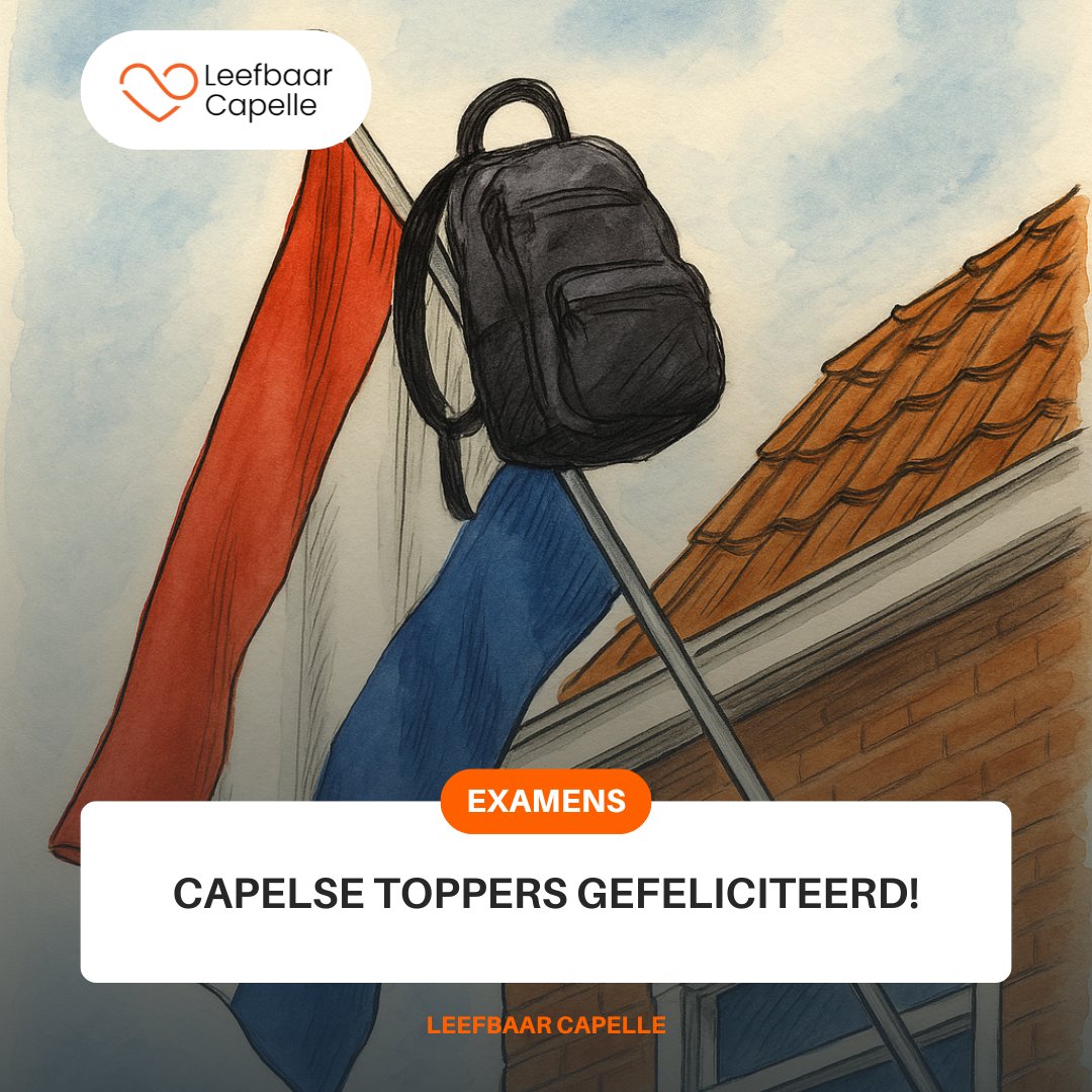 🎉 GESLAAGD! 🎉

Vandaag kregen honderden Capelse scholieren hét verlossende woord: geslaagd! 💪📚

Namens Leefbaar Capelle feliciteren we jullie allemaal van harte met deze geweldige prestatie. Of je nu vmbo, havo of vwo hebt gedaan, dit is een mijlpaal om trots op te zijn. 🇳🇱🎒