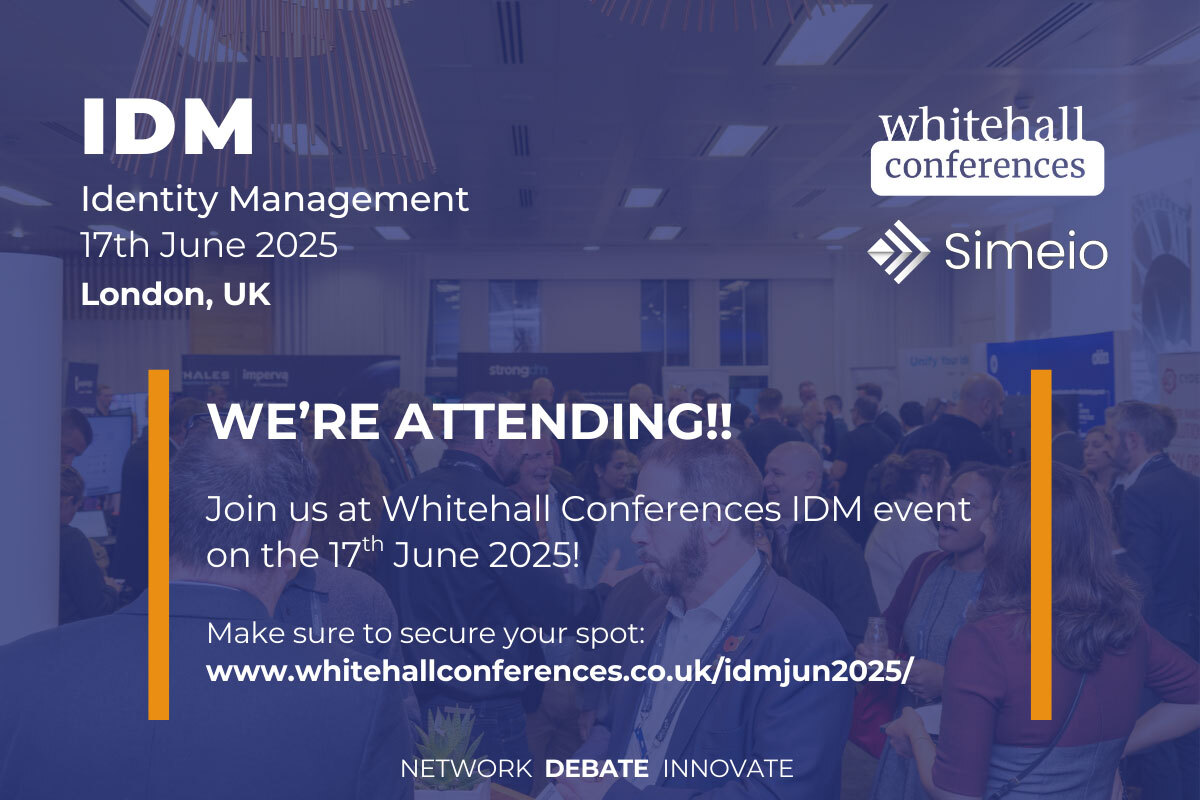 Stop by Booth #14 to connect with our team and discover how to bring your IAM program into alignment with today’s risk landscape. hubs.ly/Q03rShBf0

#ISPM #IAM #IdentitySecurity #IDMUK #Simeio #AlwaysOnIdentity #Cybersecurity #LondonEvents