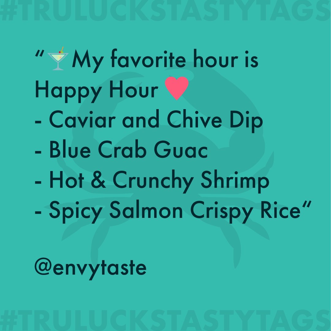 Summertime is the perfect time to enjoy Happy Hour at Truluck’s. Use #TrulucksTastyTags and tag us in your photos for a chance to be featured. Photo by @ envytaste. Learn more here: bit.ly/3lLv3i3. Indulge with us.