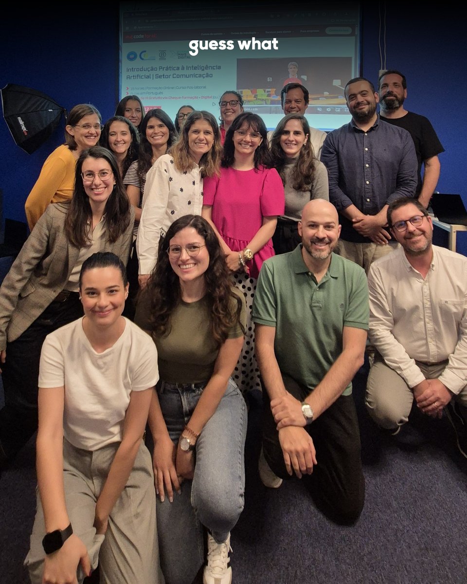 guesswhatpr's tweet image. Durante quatro dias, recebemos a @wearecodeforall na #GuessWhat para uma formação sobre inteligência artificial para a comunicação. 📢 Consolidámos conhecimentos, adquirimos novas ferramentas e melhorámos as nossas práticas e processos, tudo graças à IA.
#AI #CodeforAll