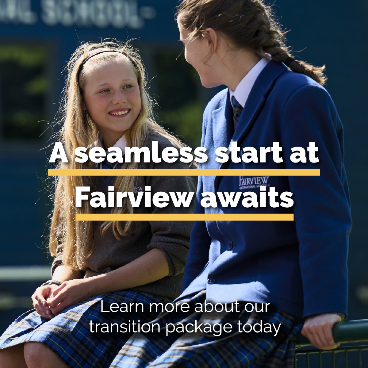🌟The Fairview Transition Package 🌟 

We are dedicated to providing support to students and their families when moving to another school which is why we have our all-round transition package.  

Ensuring a smooth transition for all students, our transition package includes: 

-