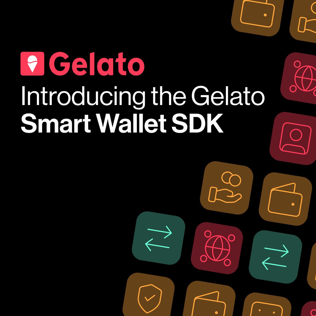 gelatonetwork's tweet image. 7702 Smart Wallets are finally production-ready.
Enable Gasless UX, Embedded Wallet Onboarding, and Programmable Accounts, from one modular SDK, on 50+ chains.
Introducing the Gelato Smart Wallet SDK ↓