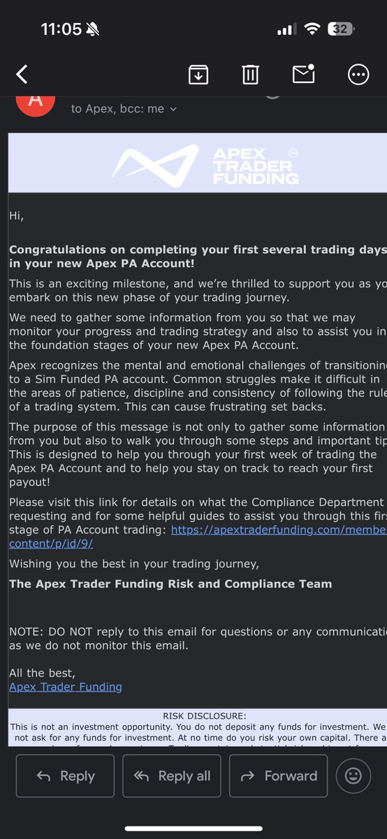 FrannyMidas's tweet image. Went to request payout and was Provided the following email. 8 trading days all followed 30% rule both consistency and Contract size - 

Has anyone been through this before? And were your profits release after the the information was provided? @ApexTradeFund
