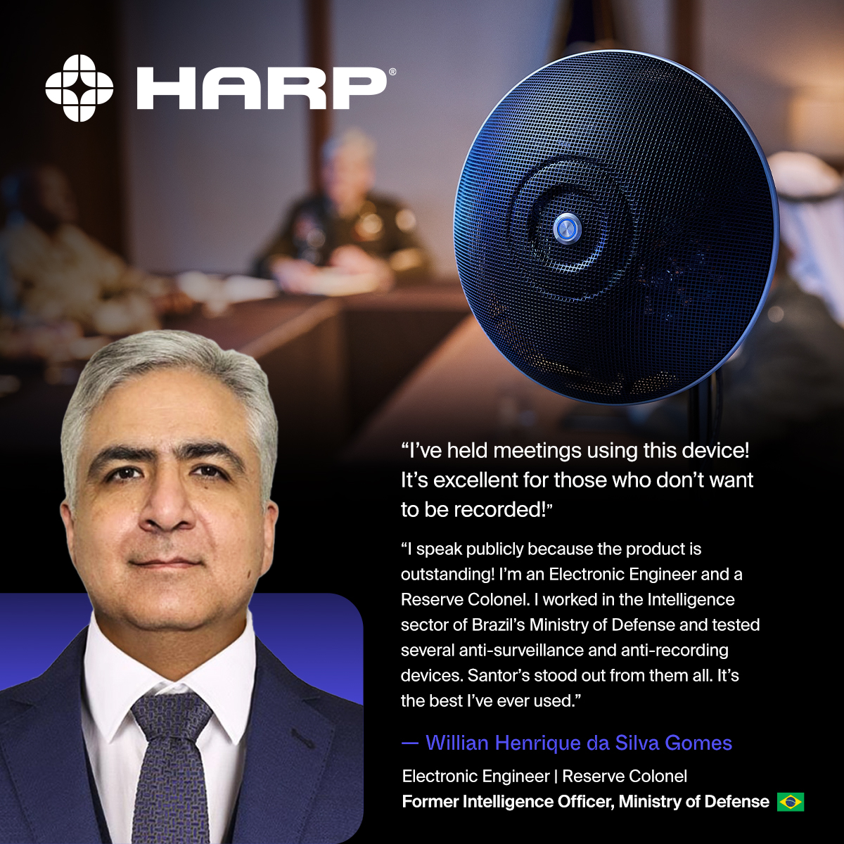 santor_security's tweet image. Trusted by Military Intelligence

When a former Defense Intelligence Colonel says ‘it&apos;s the best I&apos;ve ever used’, you know it&apos;s the real deal.

Discover the HARP® Speech Protector → santor.com/pages/harp-spe…

#privacy #intel #Defence #santor #Brazil