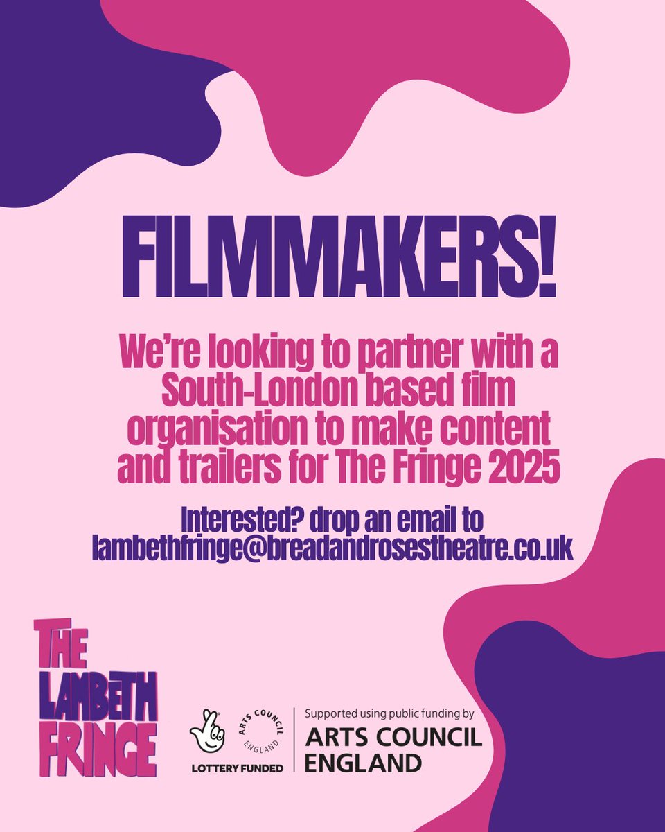 📽️Are you a South-London based filmmaker? Interested in supporting the Lambeth Fringe? 

📨Why not get in touch!