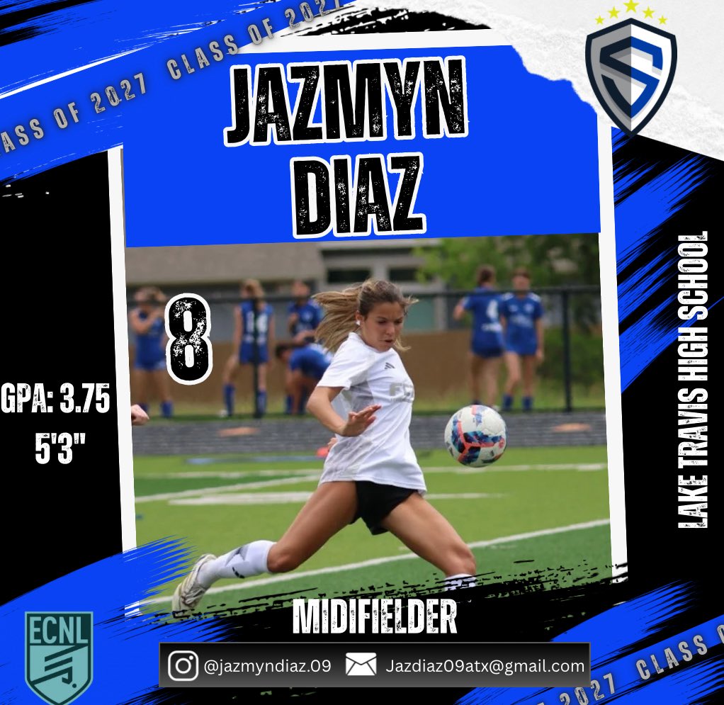 Up next is Jaz, a creative midfielder that sets up her teammates as well as she finds the back of the net. Amazing speed and a will to beat you to the ball.