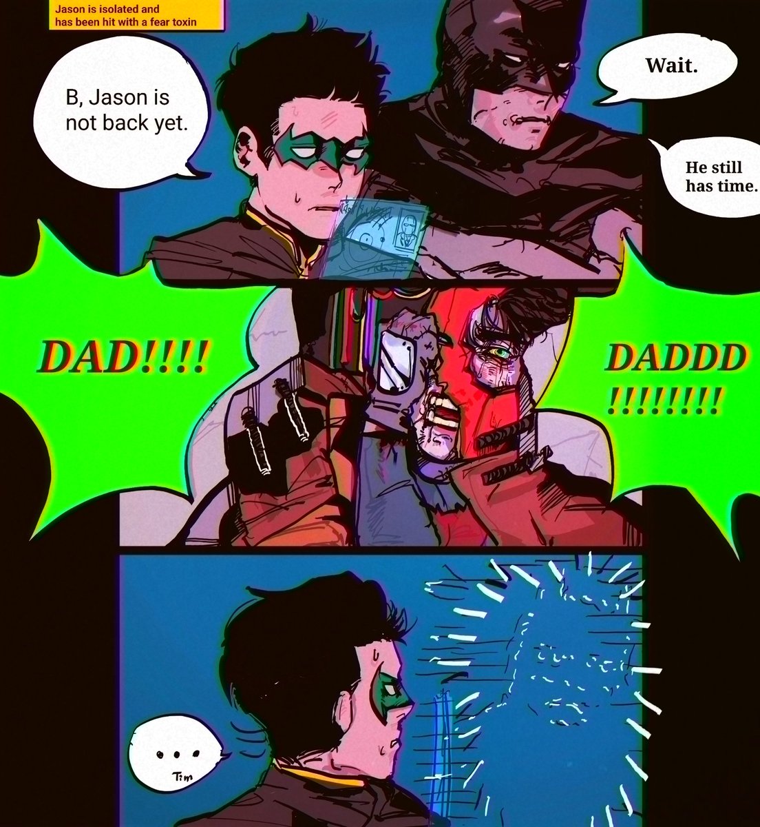#brucewayne #timdrake #Jasontodd 
D-word