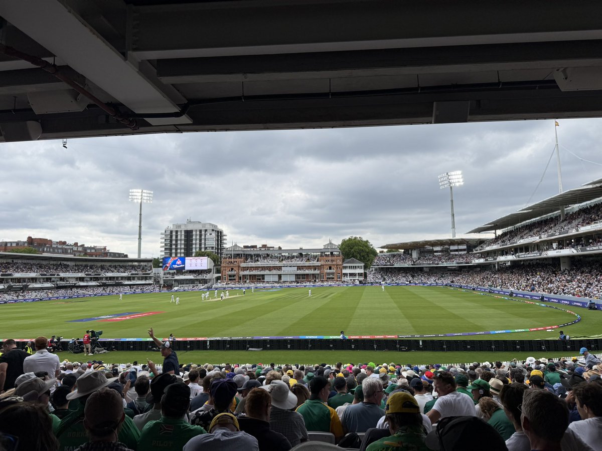 Lights have come on. Clouds above. Windy conditions.

Good time to be bowling - got to take another wicket or two before close of play.
