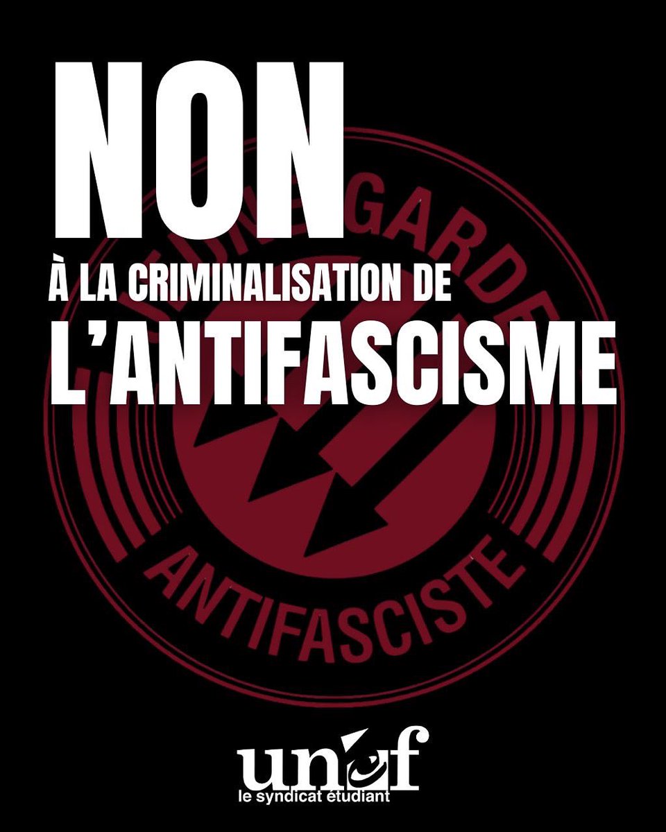 L’UNEF apporte tout son soutien aux camarades de la <a href="/jeune_garde/">Jeune Garde Antifasciste</a> dissoute par un premier ministre autoritaire. Nous ne plierons pas face à l’extrême droite et ses alliés.