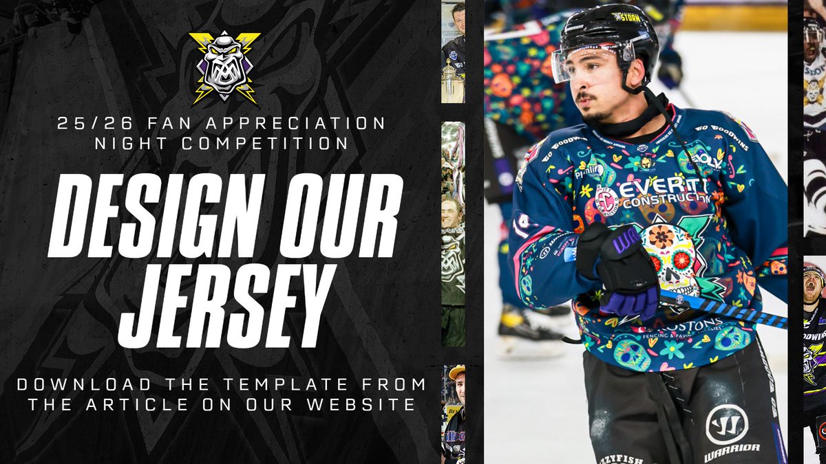 🎨 Storm fans – have you sent your jersey design in yet?

If not, what are you waiting for?! The deadline is fast approaching! ⏳

We're gearing up for an epic Fan Appreciation Night in the 2025/26 season – and your design could be the one our players wear on the ice!

🏒 Win a