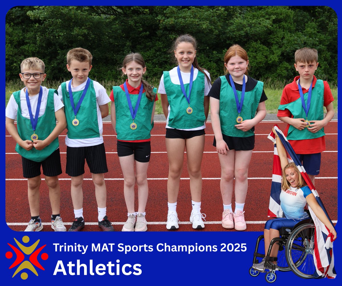 Trinity Academy Akroydon (@trinityacada) on Twitter photo 🥇 Congratulations to Team Cockroft – winners of today’s #TrinityIGNITE Athletics tournament!
Named after Halifax’s very own Paralympic champion <a href="/HanCockroft/">Hannah Cockroft OBE PLY DL</a>, this determined team raced, jumped and threw their way to the top in our final Year 4 Sports Champions event of the 🥇 Congratulations to Team Cockroft – winners of today’s #TrinityIGNITE Athletics tournament!
Named after Halifax’s very own Paralympic champion <a href="/HanCockroft/">Hannah Cockroft OBE PLY DL</a>, this determined team raced, jumped and threw their way to the top in our final Year 4 Sports Champions event of the