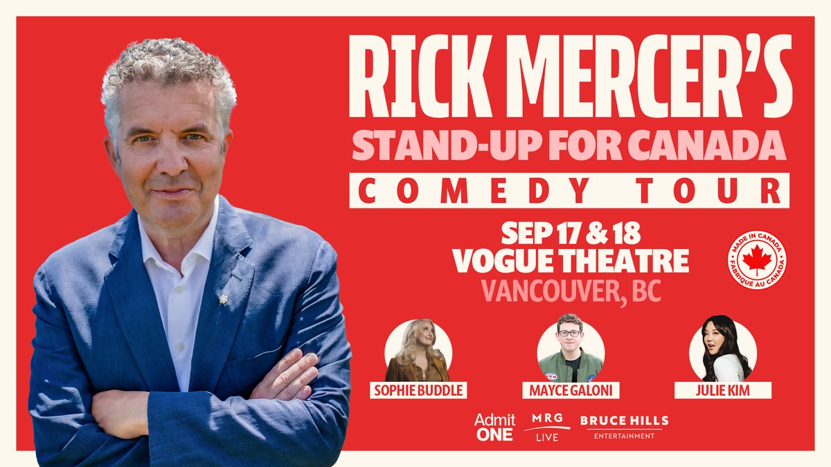Vogue Theatre (@voguetheatre) on Twitter photo NEW SHOW ADDED ๐ค Due to phenomenal demand, <a href="/rickmercer/">Rick Mercer</a> has added an additional show at the Vogue!
If you missed out on getting tickets the first time around, now's your chance! A fresh batch are on sale now.
๐๏ธ: bit.ly/3ZZiiWU NEW SHOW ADDED ๐ค Due to phenomenal demand, <a href="/rickmercer/">Rick Mercer</a> has added an additional show at the Vogue!
If you missed out on getting tickets the first time around, now's your chance! A fresh batch are on sale now.
๐๏ธ: bit.ly/3ZZiiWU