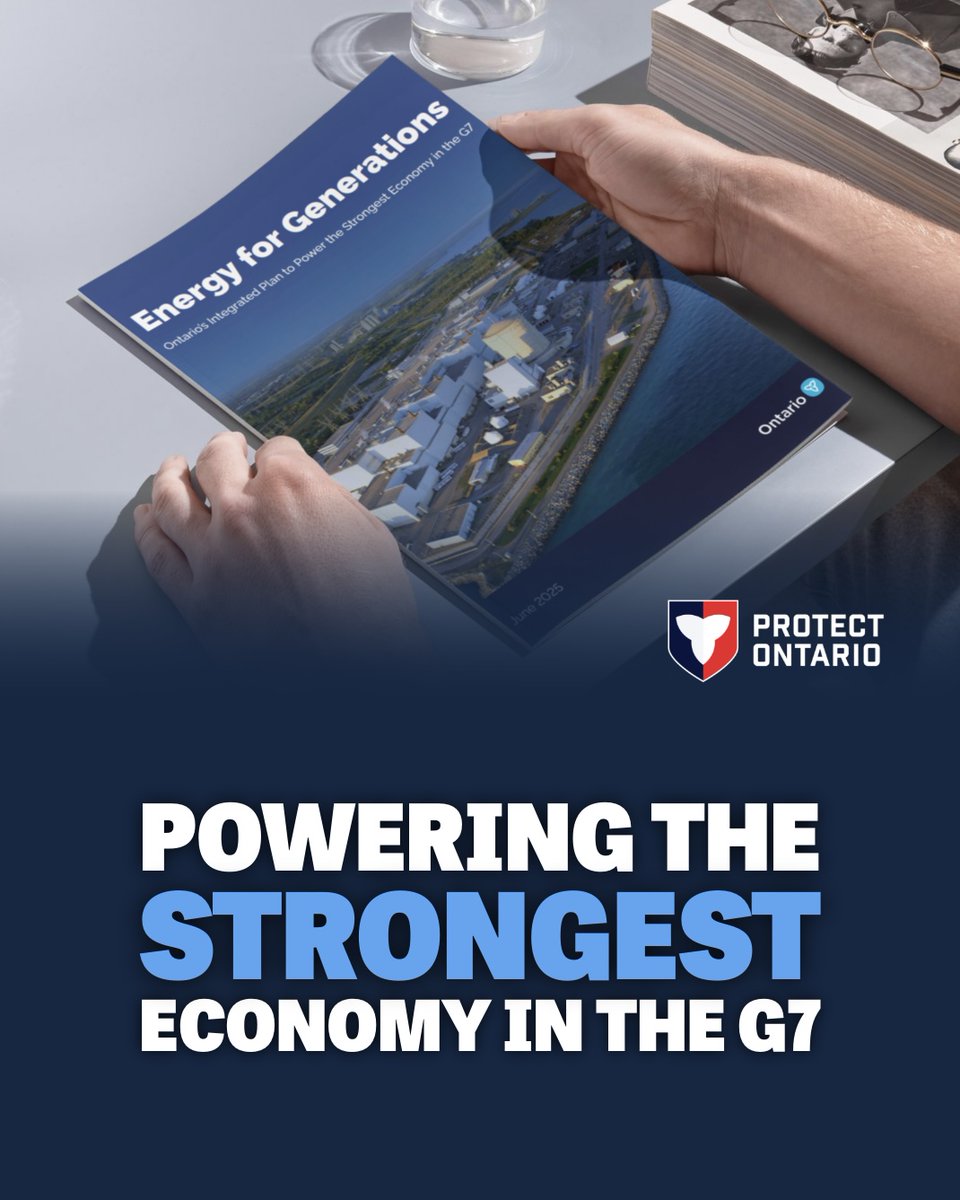 BREAKING: @sflecce has just launched Ontario’s first-ever Integrated Energy Plan — an ambitious roadmap to build a stronger, more competitive and self-reliant province.

Energy for Generations is an important part of our work to Protect Ontario by bringing every energy resource