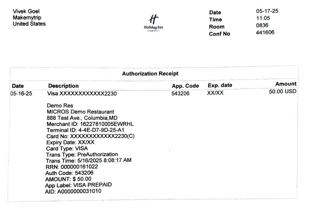 goelviv's tweet photo. @HolidayInn @IHGCorporate @InterConHotels @IHGOneRewards @IHGhotels 
I am not getting any response from hotel. I am attaching the receipts here.

I have reached Home now, it is very unfortunate that a premium hotel chain is not responding 3/3 https://t.co/dHcA2xXbpZ