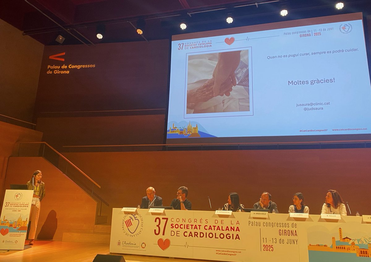 Carles Falces (@carlesfalces) on Twitter photo “Quan no es pugui curar, sempre es podrà cuidar” <a href="/judsaura/">Judit Saura</a> a #CatCardioCongres37
<a href="/hospitalclinic/">Hospital Clínic</a> “Quan no es pugui curar, sempre es podrà cuidar” <a href="/judsaura/">Judit Saura</a> a #CatCardioCongres37
<a href="/hospitalclinic/">Hospital Clínic</a>