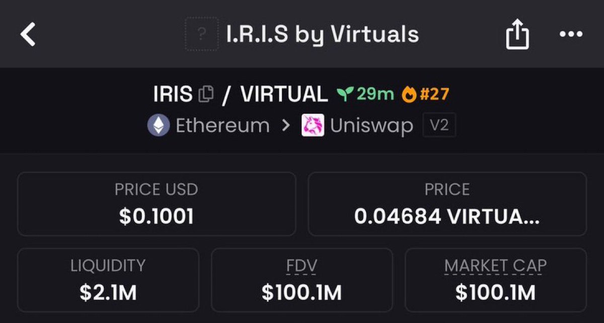 ボス-NFT ALL CHAIN GIVEAWAY🇯🇵⛩️ (@boss_nft__) on Twitter photo 🚨 $IRIS just made history on <a href="/virtuals_io/">Virtuals Protocol</a> 🚨
From presale to moon: an insane 500x return for early buyers! 💸💥
Now sitting at a $100M cap, $IRIS blew past all expectations.
It seriously feels like pulling free money from the Internet.
<a href="/virtuals_io/">Virtuals Protocol</a> has built a true playground 🚨 $IRIS just made history on <a href="/virtuals_io/">Virtuals Protocol</a> 🚨
From presale to moon: an insane 500x return for early buyers! 💸💥
Now sitting at a $100M cap, $IRIS blew past all expectations.
It seriously feels like pulling free money from the Internet.
<a href="/virtuals_io/">Virtuals Protocol</a> has built a true playground