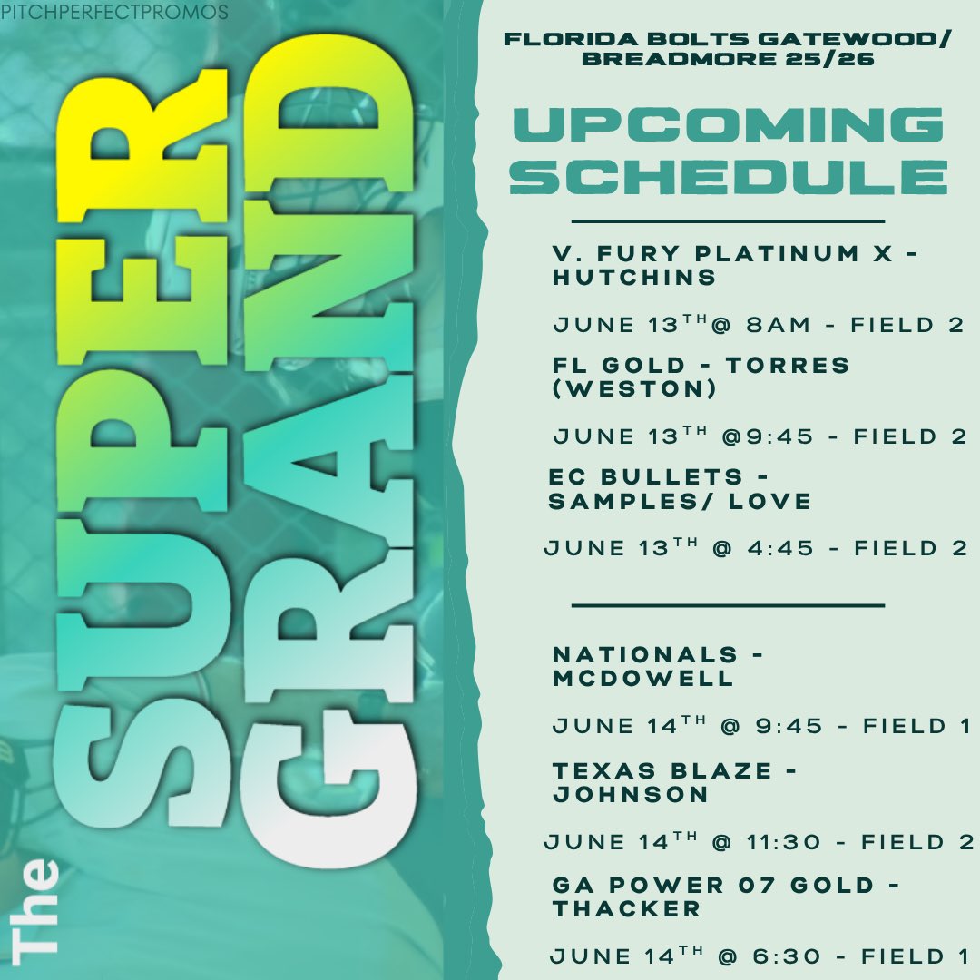Payton Breadmore UNCOMMITED C/O 2026 (@paytonbreadmore) on Twitter photo So excited for this weekend up in Dalton, Georgia for the Supergrand Tournament! Come see me and our other 26s show out! <a href="/NCSA_Softball/">NCSA Softball</a> <a href="/NCSACoachDaily/">Jess Daily</a> @FlBolts_G8wood <a href="/FloridaBolts/">Florida Bolts</a> So excited for this weekend up in Dalton, Georgia for the Supergrand Tournament! Come see me and our other 26s show out! <a href="/NCSA_Softball/">NCSA Softball</a> <a href="/NCSACoachDaily/">Jess Daily</a> @FlBolts_G8wood <a href="/FloridaBolts/">Florida Bolts</a>