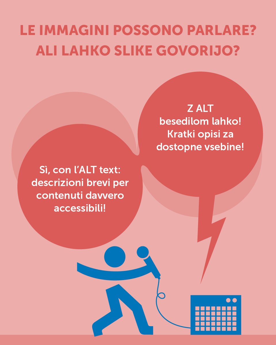 datis_interreg's tweet image. 🇮🇹Sapevi che le immagini possono essere descritte con parole?
Si chiama ALT text ed è fondamentale per l’accessibilità.

🇸🇮Si vedel/-a, da lahko slike opišemo z besedami? 🖼️📝
Temu pravimo ALT besedilo – ključno za dostopnost ♿💡

#DATIS #accessibility #accessibilità #dostopnost
