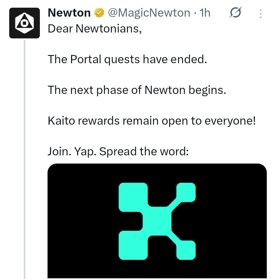 Dharmi7_7's tweet photo. Quests Portal have Ended! 🎉 Hope everyone took action and made an impact. Let's keep the momentum going! @newton_xyz

💪✨ Share your experiences below!   #QuestComplete #TakeAction #CommunitySpirit #TogetherWeRise https://t.co/c4tSqkrw48
