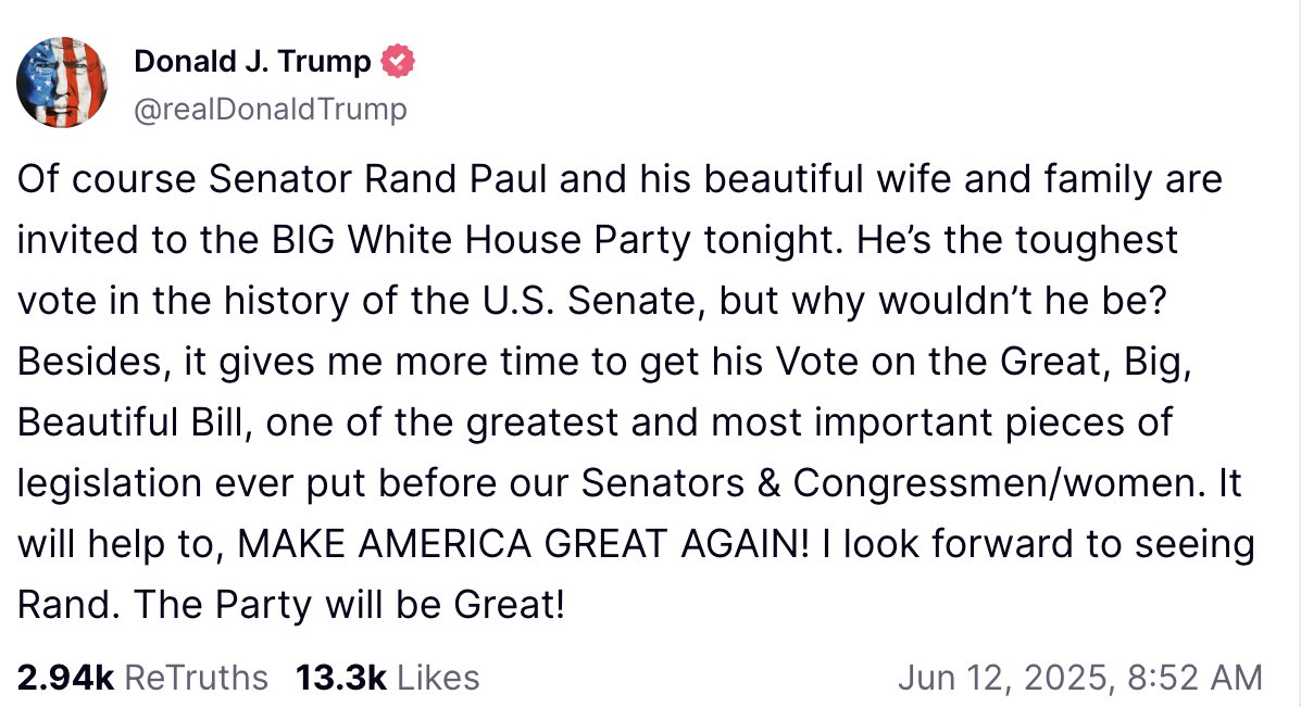 Senator Rand Paul tweet media