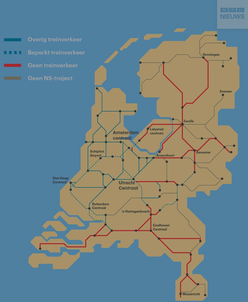 De ruit van Alkemade valt wel erg goed samen met de stakingskaart NS voor morgen.