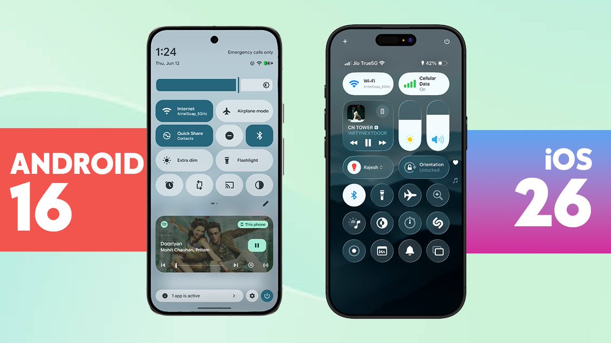 Android 16 vs iOS 26 Control Center — Who Did It Better?