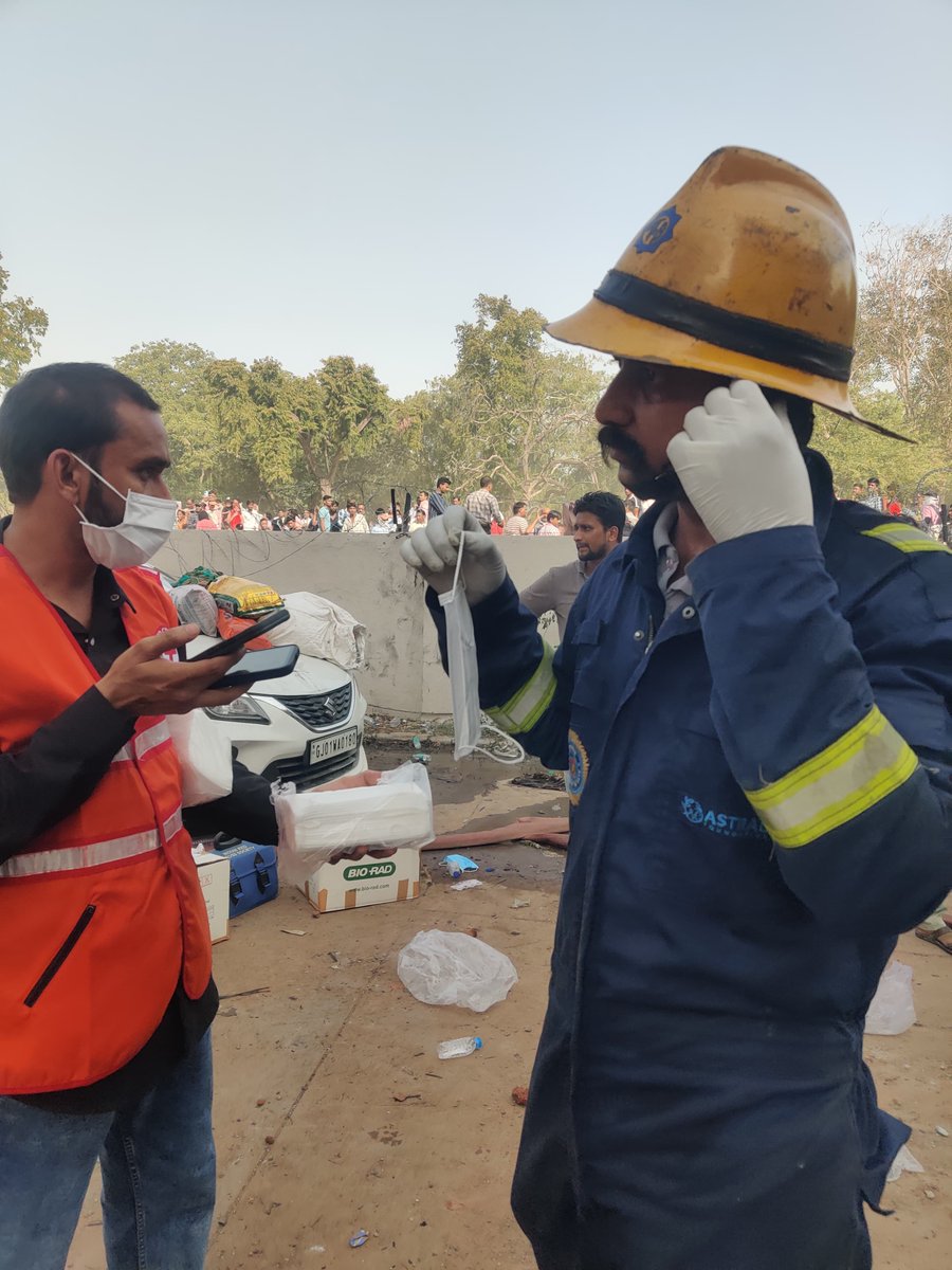 In the aftermath of today’s Ahmedabad plane crash, IRCS Gujarat State branch is actively involved in rescue, blood donation &amp; dead body identification efforts. Our volunteers are working tirelessly alongside Govt. authorities to support those in need. #Ahmedabad #RedCross