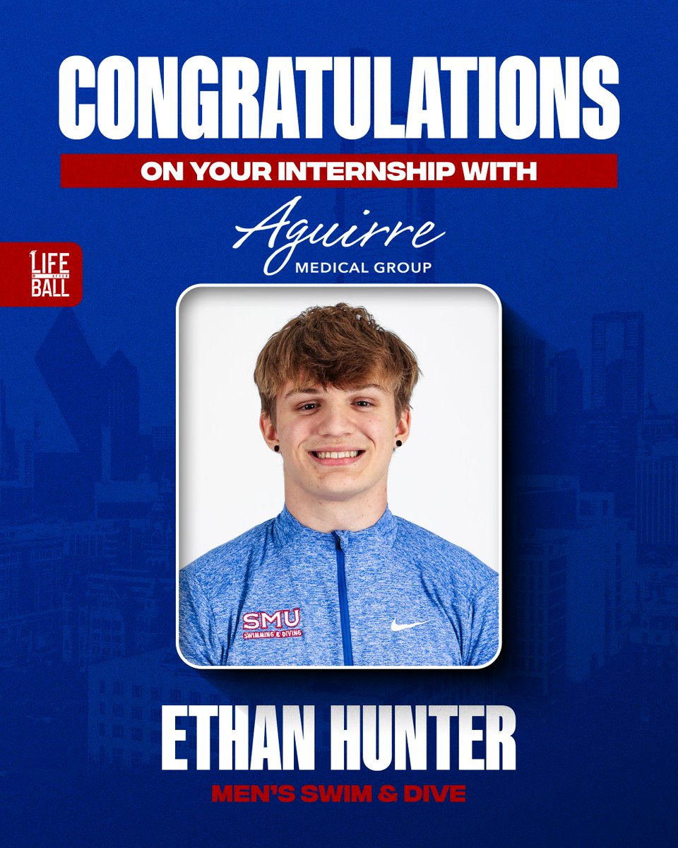 LifeAfterBall_'s tweet image. Congratulations Ethan Hunter on your internship with Aguirre Medical Group! #LifeAfterBall #Internship @SMUSwimDiveM
