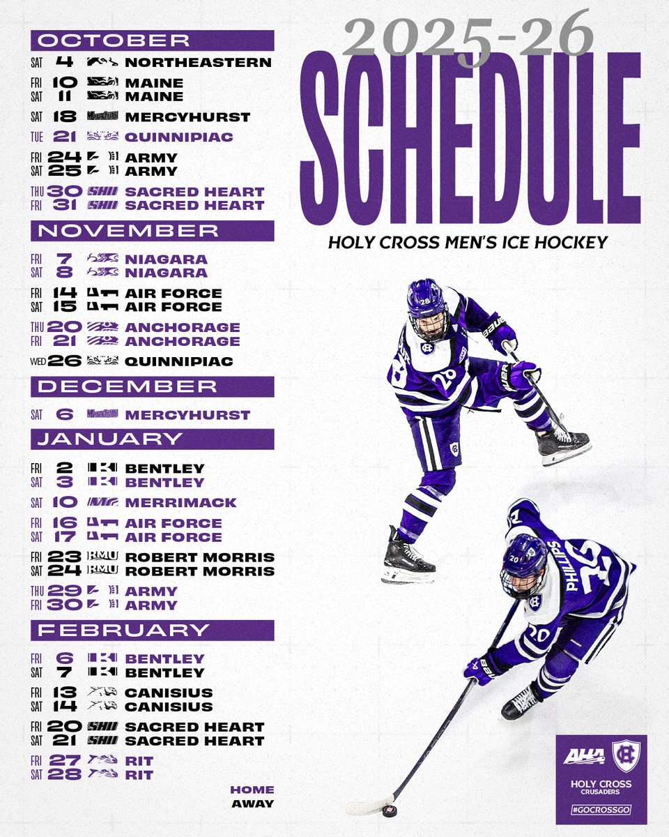 Holy Cross M. Hockey (@hcrossmhockey) on Twitter photo 🚨The 2025-26 schedule is HERE!🚨
See where to catch your Crusaders in action this season ⬇️
📰 tinyurl.com/2p6k5m96
🗓️ tinyurl.com/3a632wwx
#GoCrossGo 🚨The 2025-26 schedule is HERE!🚨
See where to catch your Crusaders in action this season ⬇️
📰 tinyurl.com/2p6k5m96
🗓️ tinyurl.com/3a632wwx
#GoCrossGo